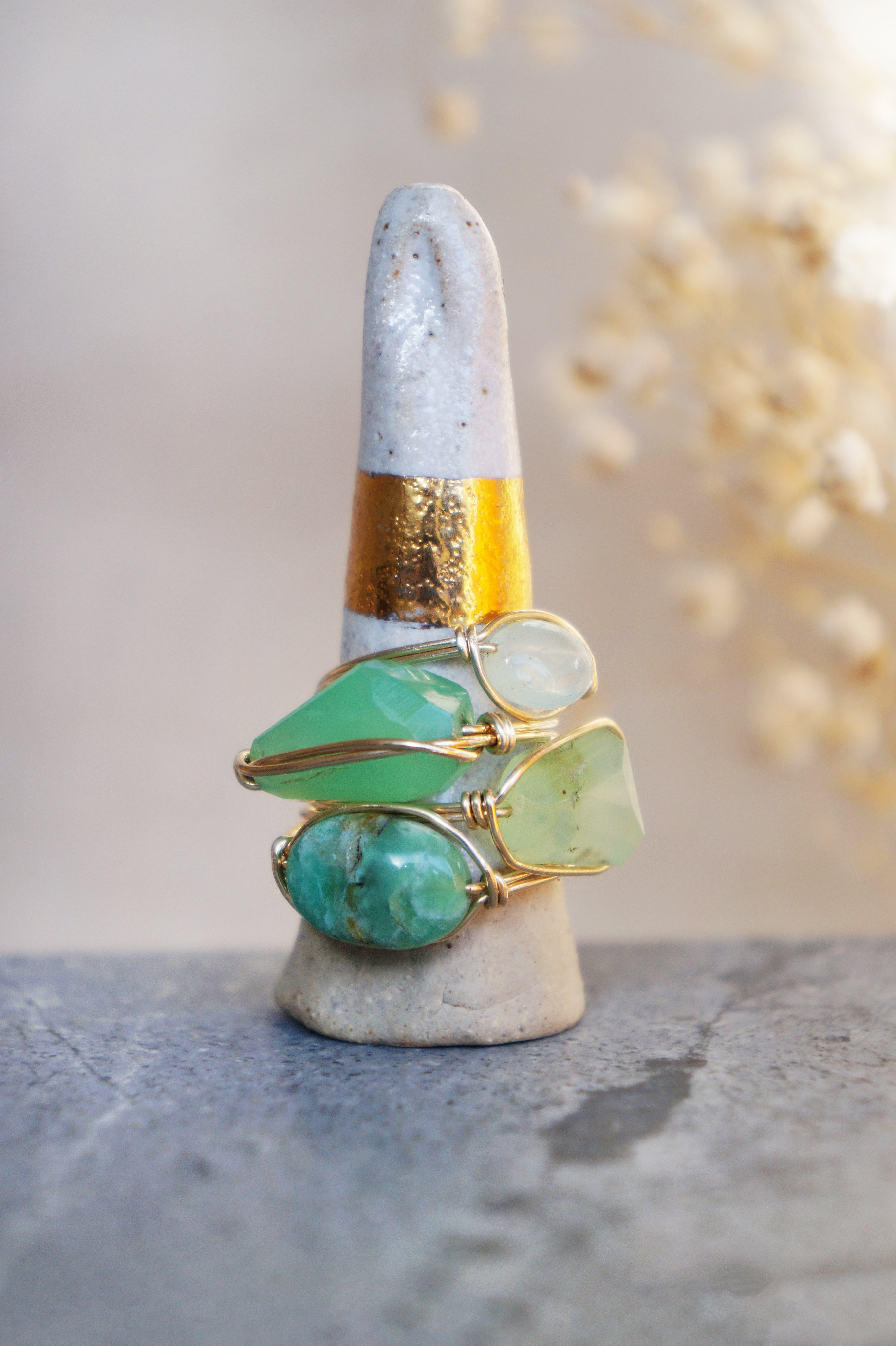 Stones On Rings Elevate your Style with our Handcrafted Golden Rings – Sensual Stones