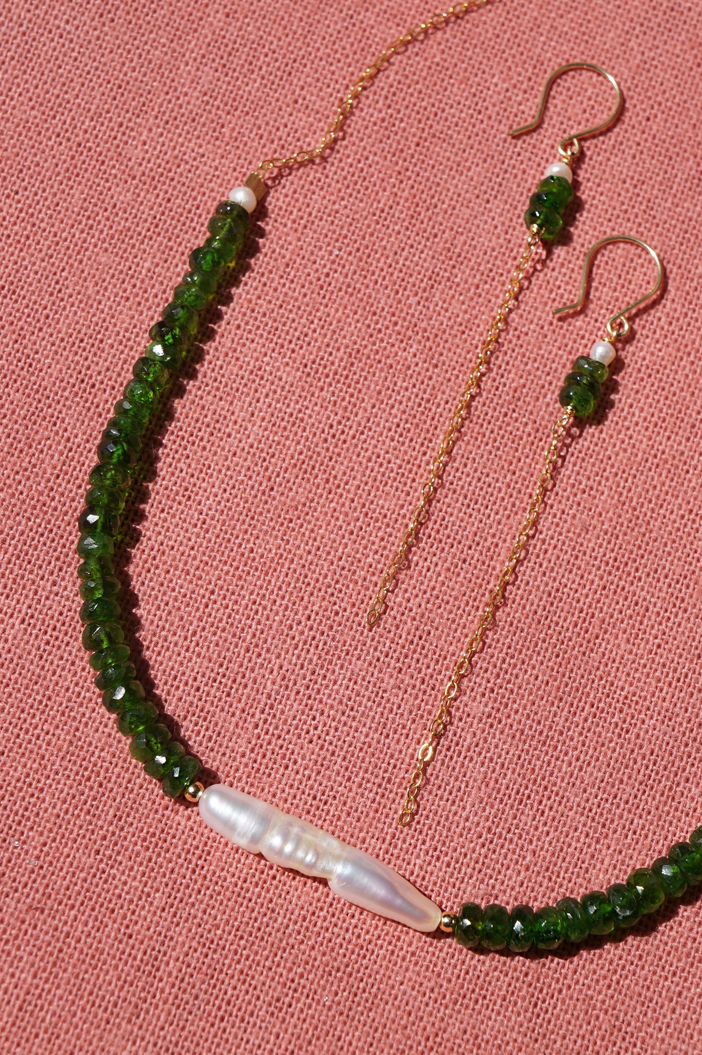 Gaia jewellery set Tourmaline