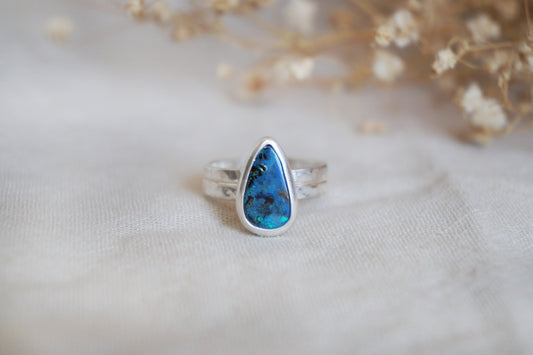 boulder opal ring