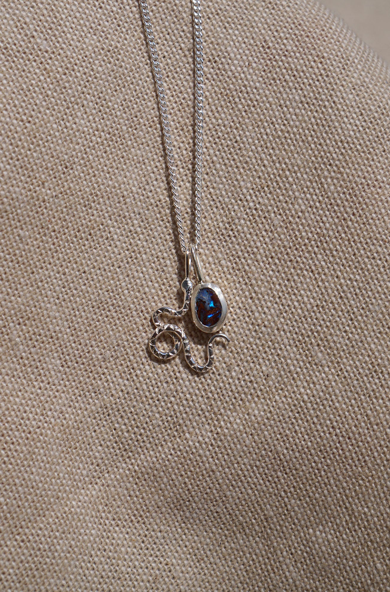 boulder opal necklace