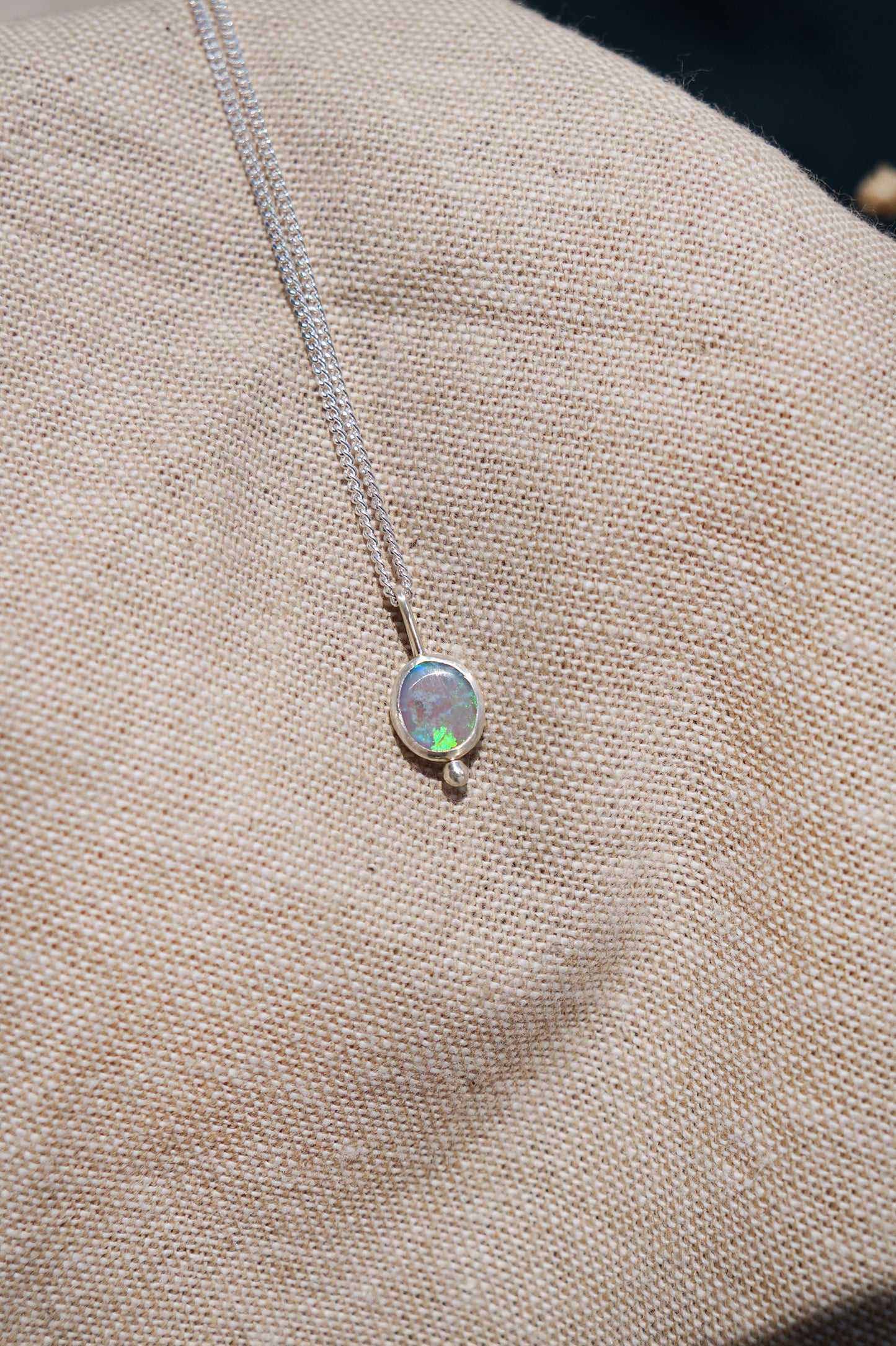 necklace australian opal