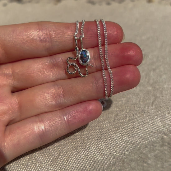 boulder opal necklace