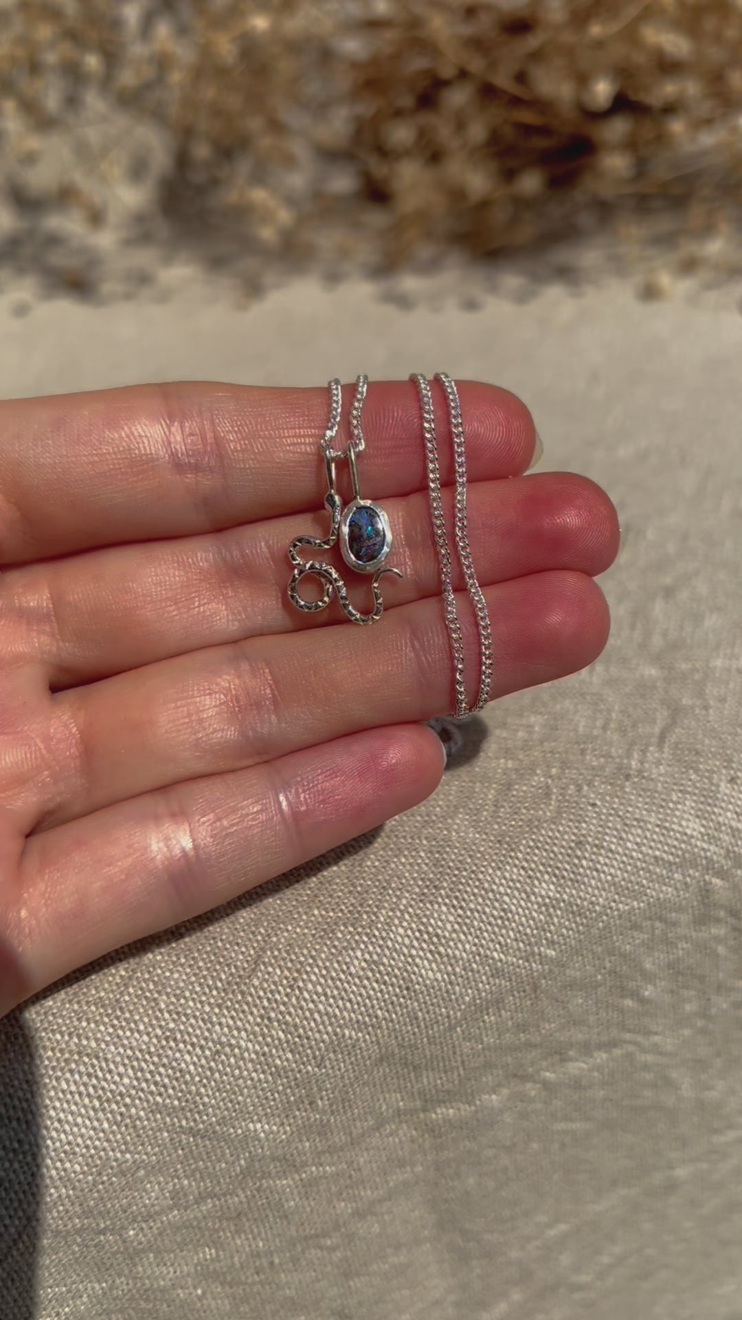 boulder opal necklace